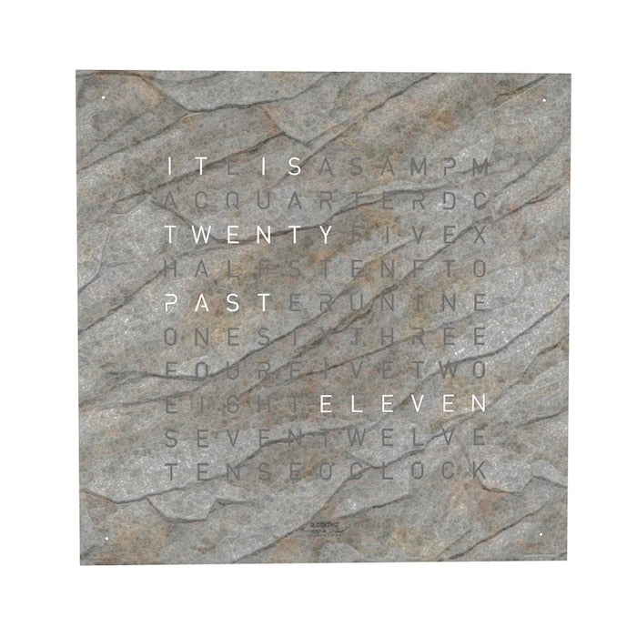 Earth 45 Creators Clock Glintscape White