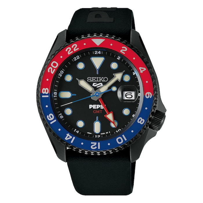 Seiko 5 Sports PEPSI Limited Editions Mens Watch Black