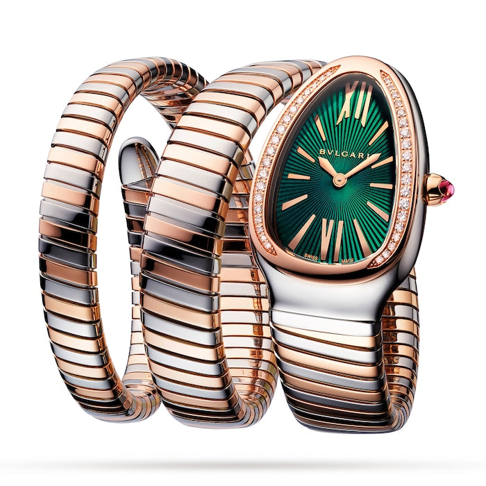 Serpenti Tubogas 35mm Green Dial Ladies Watch