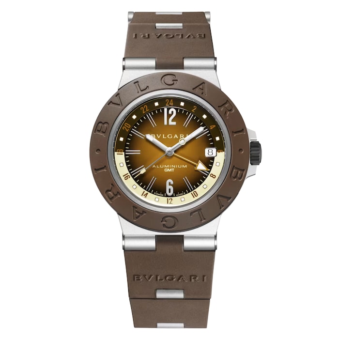 Bvlgari Aluminium GMT x Fender® Limited Edition 40mm Mens Watch Brown