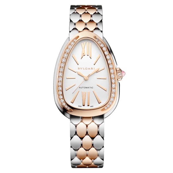 Serpenti Seduttori Automatic 34mm Ladies Watch Stainless Steel and 18ct Rose Gold