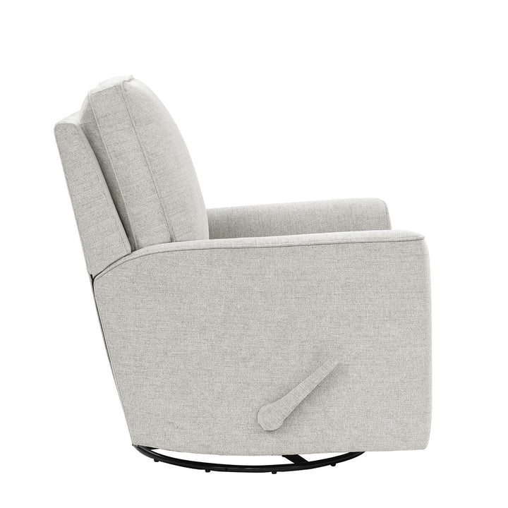 True Innovations Paxley Grey Fabric Swivel Recliner Chair