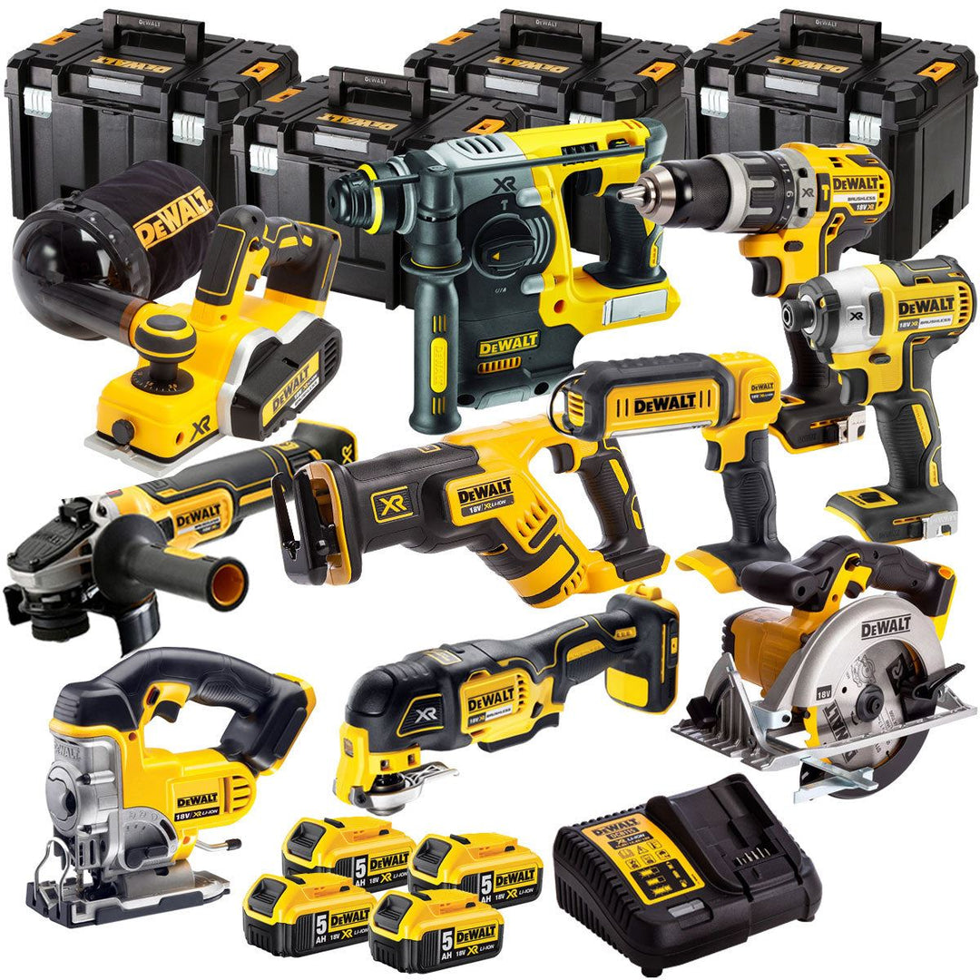 Dewalt DCK665P3T18 18V 10 Piece Power Tool Kit with 4 x 5.0Ah Batteries