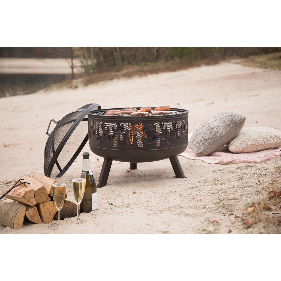 RedFire Blazer Wood Burning Fire Pit + BBQ Grill