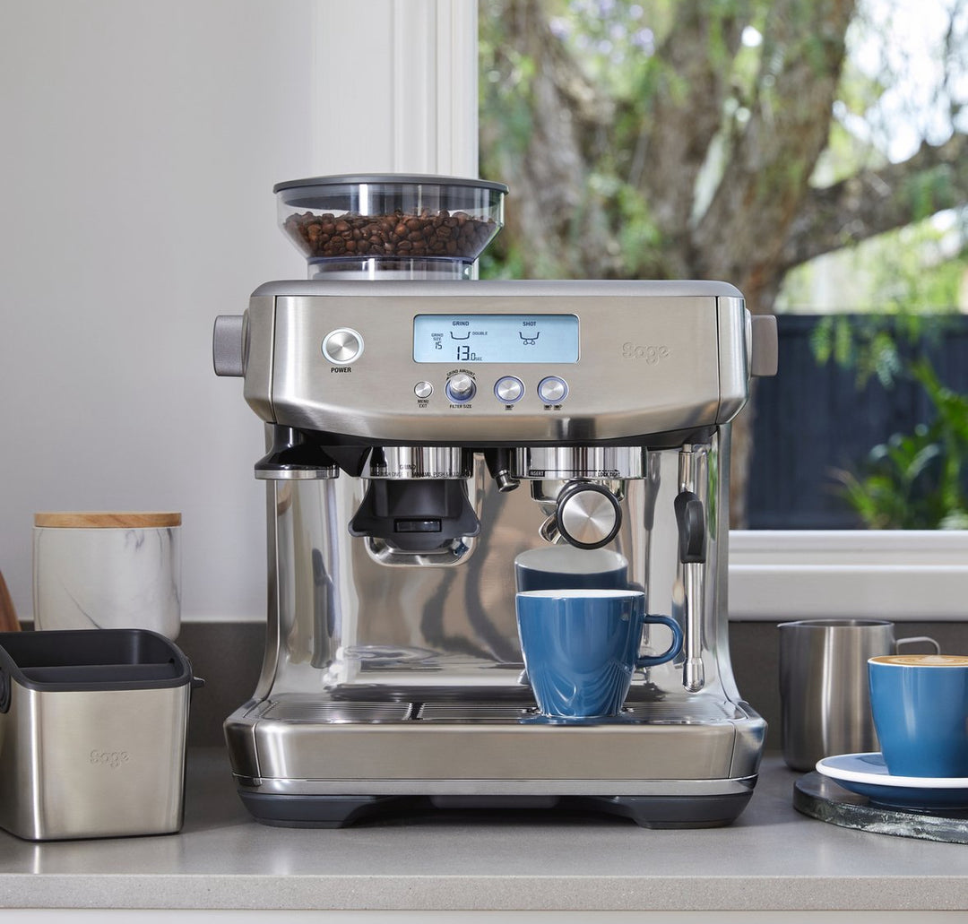 Sage - The Barista Pro, Bean to Cup Coffee Machine with Grinder and Milk Frother, Brushed Stainless Steel SES878BSS4GEU1