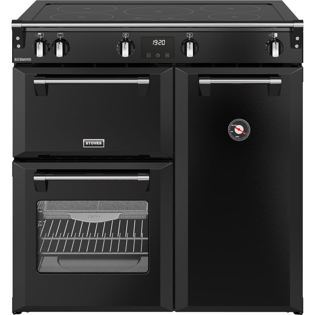 Stoves Richmond 90Ei TCH 90cm wide Electric Range Cooker with Induction Hob - Black