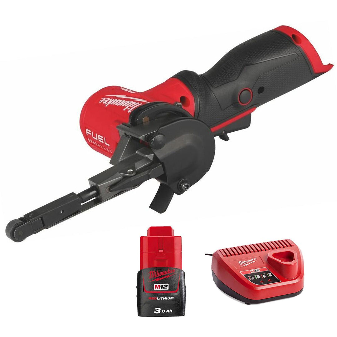 Milwaukee M12FBFL10-0 12V Brushless 10mm Band File with 1 x 3.0Ah Battery & Charger