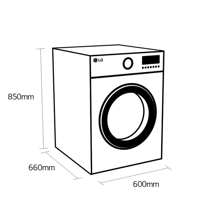 LG FDV709W, 9kg Heat Pump Tumble Dryer, A++ Rated in White