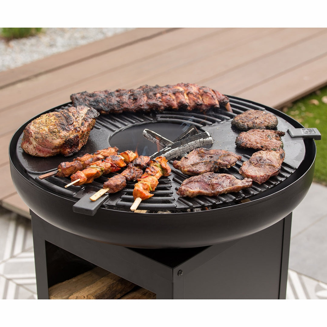 RedFire Mantanzas Wood Burning Fire Bowl with Grill and Wood Storage