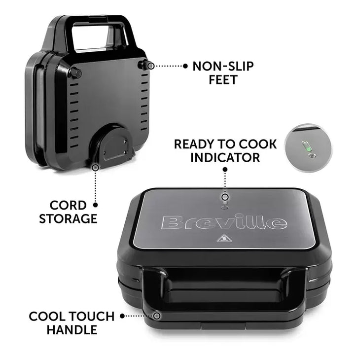 Breville 3 in 1 Sandwich, Waffle and Panini Maker, VST098