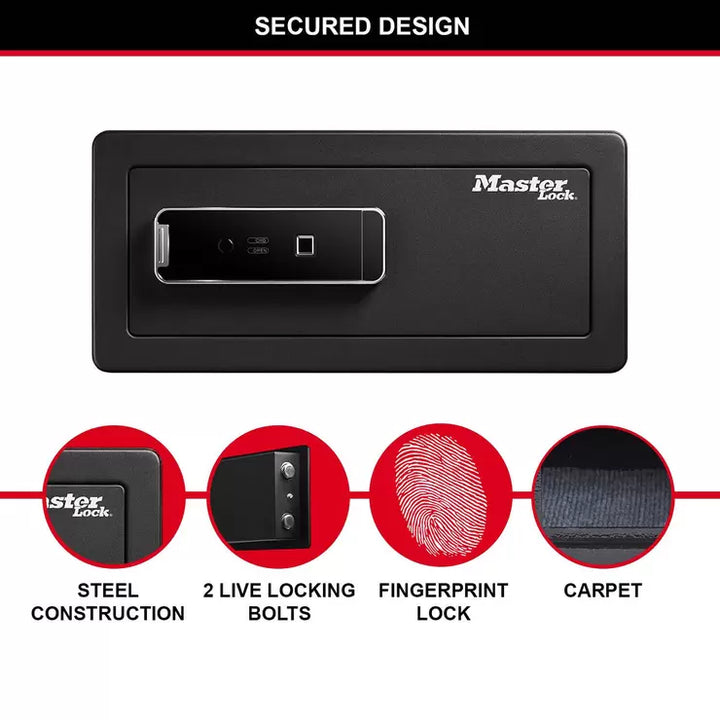 Masterlock 25.4 Litre LX110BEURHRO Biometric Security Safe