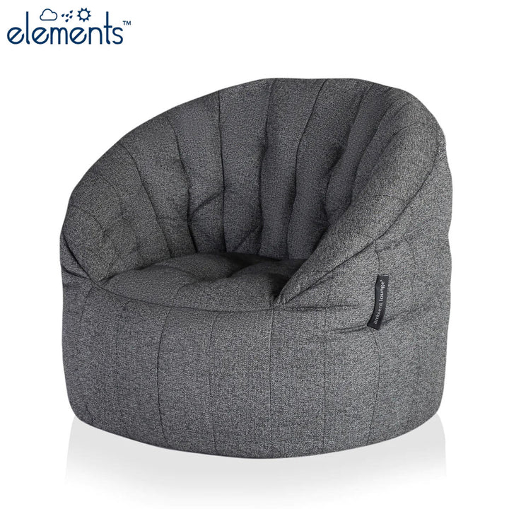 Ambient Lounge Butterfly Lounger Chair Outdoor Bean Bag in Dark Grey