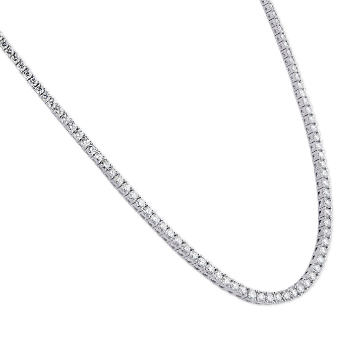 8.60ctw Round Brilliant Cut Diamond Necklace, 18ct White Gold