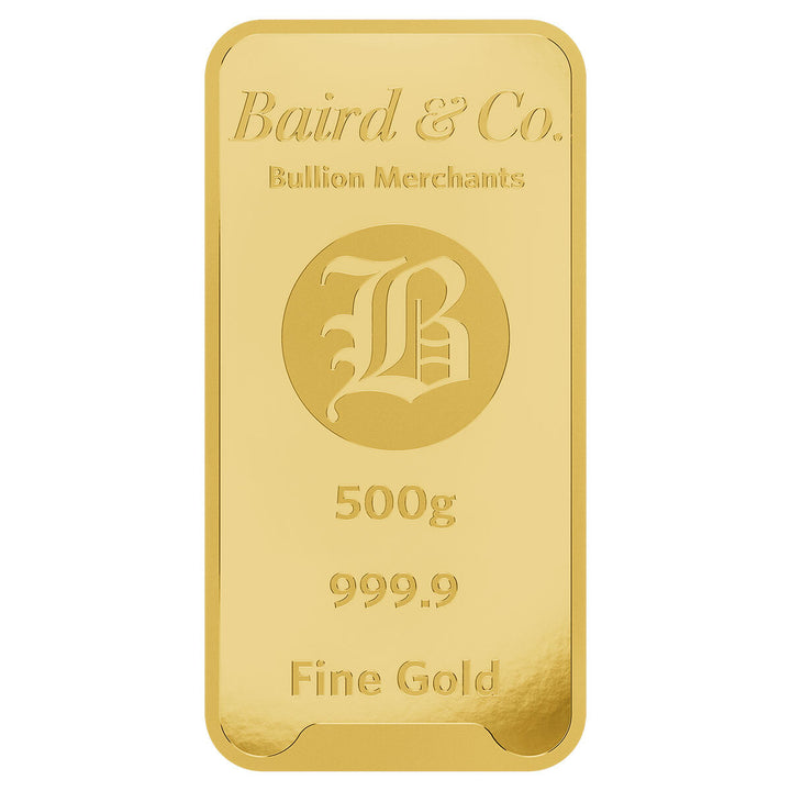 24ct Gold 500 Gram Gold Minted Bar he Baird &amp; Co.