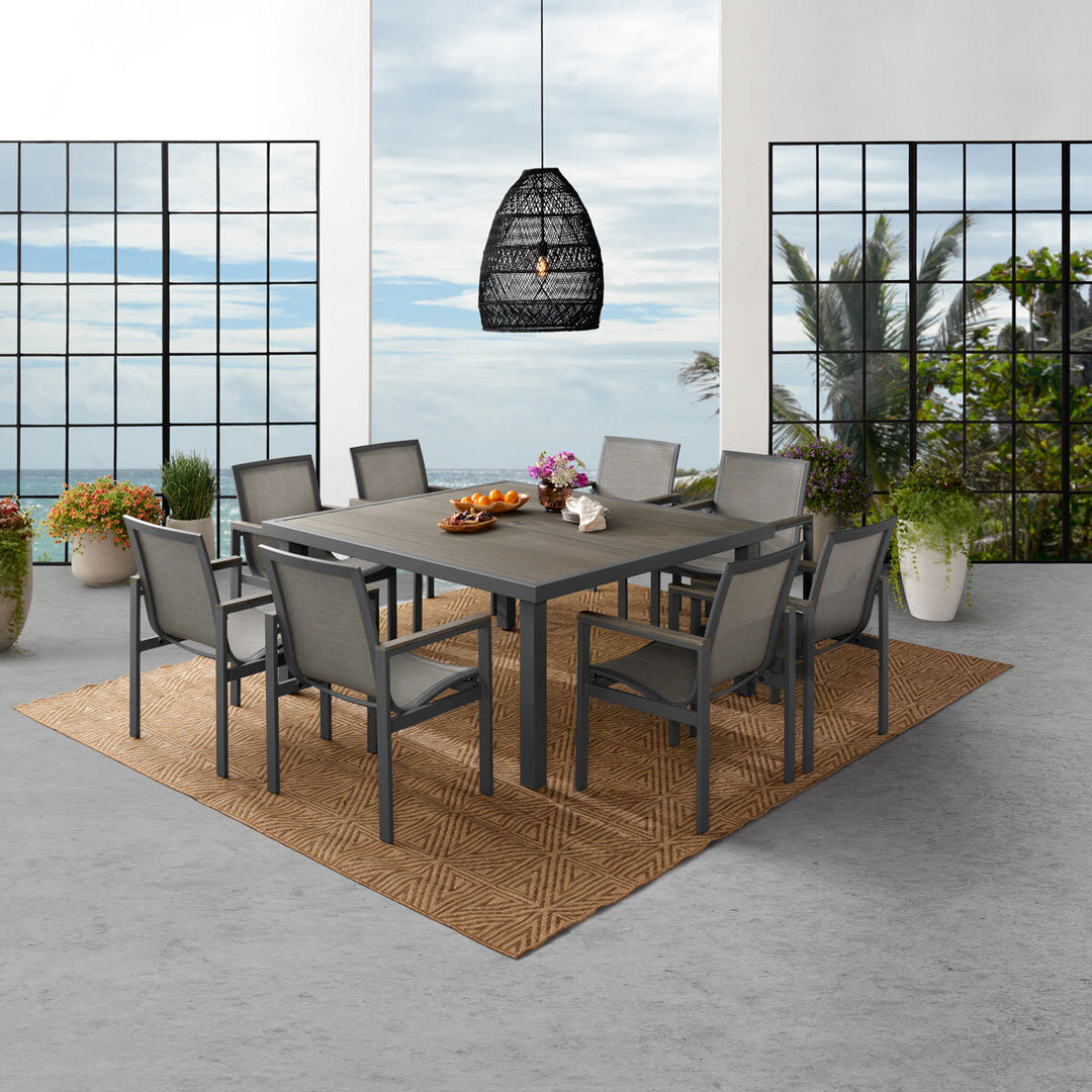 Agio Maricopa 9 Piece Sling Dining Set + Cover