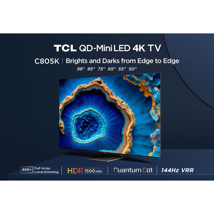 TCL 98C805K 98 Inch QLED Mini LED 4K Ultra HD 144Hz Smart TV