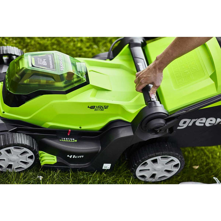 Greenworks 48V Cordless 41cm Hand-Propelled Lawn Mower (Tool Only)