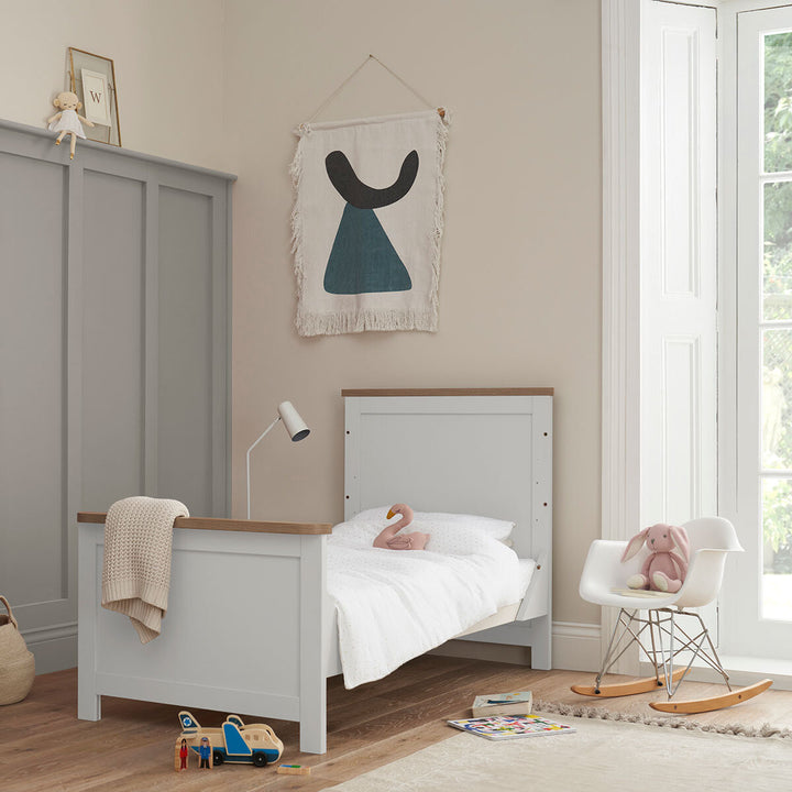 Tutti Bambini Lima Cot Bed, White & Oak Finish