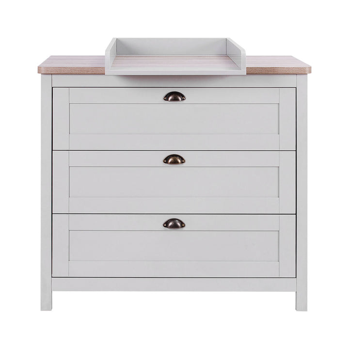 Tutti Bambini Verona Chest Changing Unit, Grey & Oak Finish