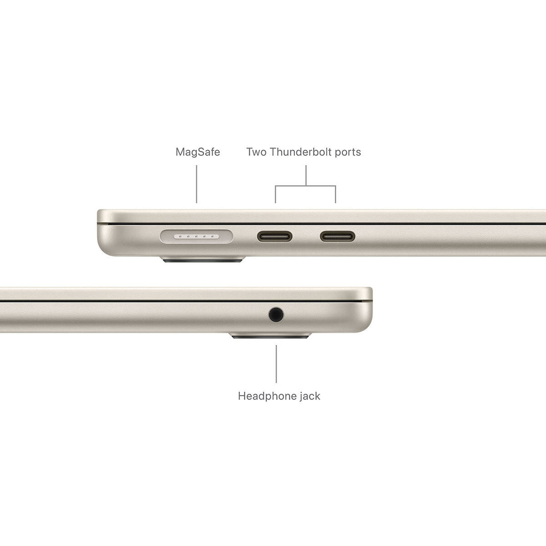 Apple MacBook Air 2024, Apple M3 Chip, 8GB RAM, 256GB SSD, 13.6 Inch in Starlight, MRXT3B/A