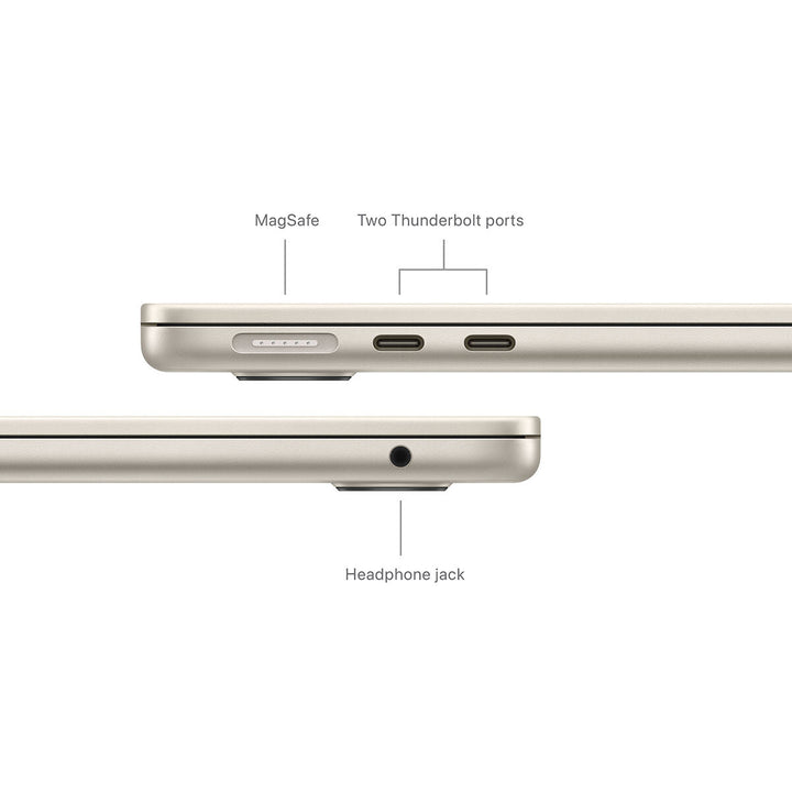 Apple MacBook Air 2024, Apple M3 Chip, 8GB RAM, 256GB SSD, 13.6 Inch in Starlight, MRXT3B/A