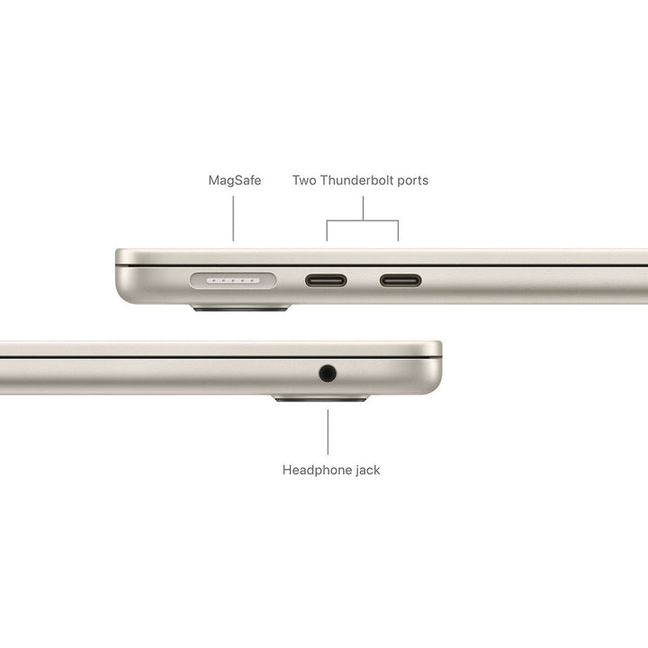 Apple MacBook Air 2024, Apple M3 Chip, 16GB RAM, 512GB SSD, 13.6 Inch in Starlight, MXCU3B/A