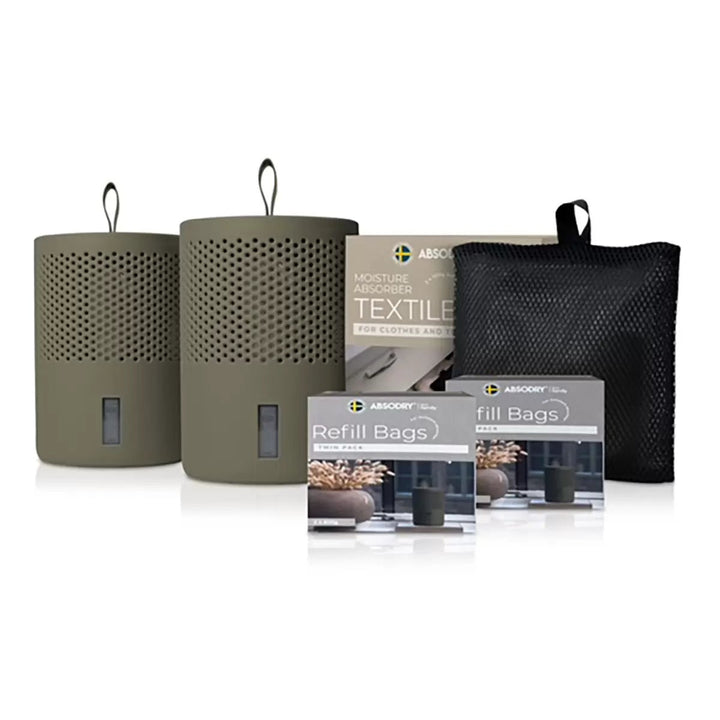 Absodry Moisture Absorber Bundle With Refills and Textile