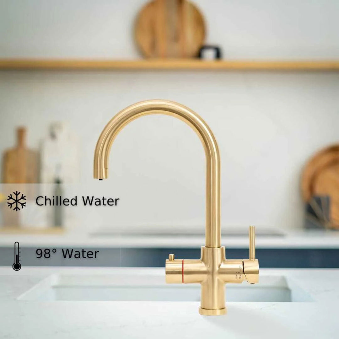 Fohen Fervente 4 in 1 Chilled & Boiling Tap in Unfinished Brass