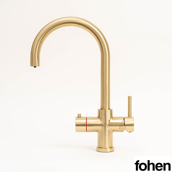 Fohen Fervente 4 in 1 Chilled & Boiling Tap in Unfinished Brass