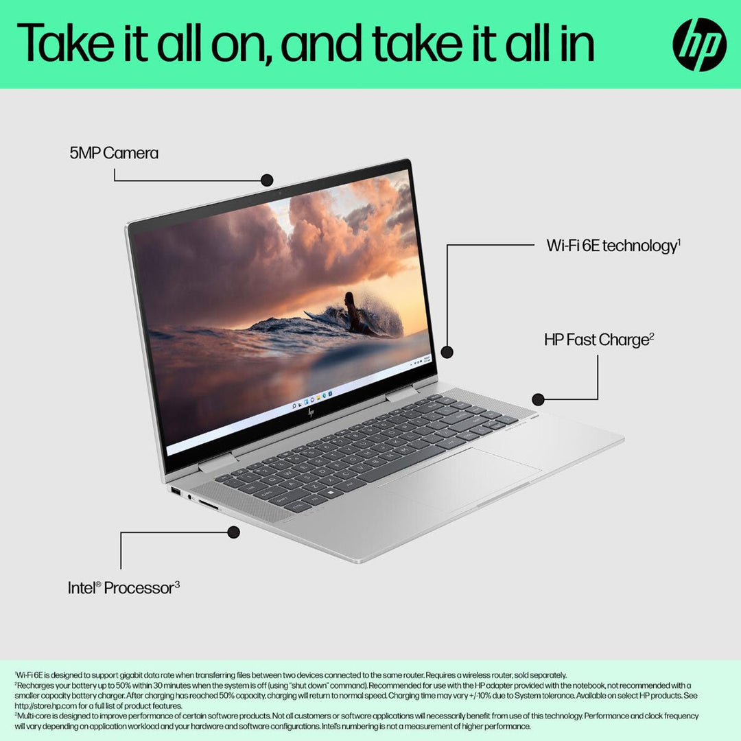 HP Envy x360, Intel Core i7, 16GB RAM, 512GB SSD, 15.6 Inch OLED Convertible 2 in 1 Laptop, 15-fe0013na