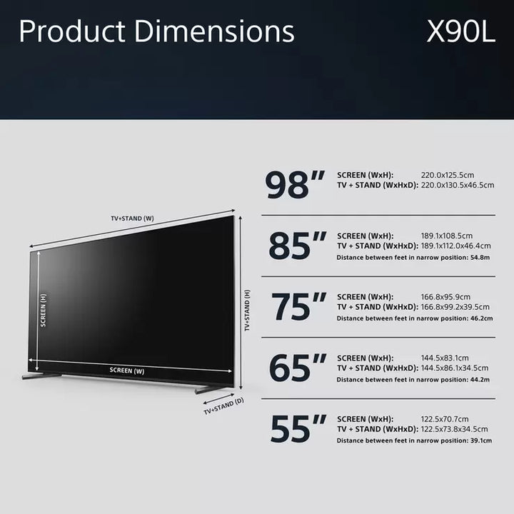 Sony XR85X90LPU 85 inch 4K HDR Smart Google TV