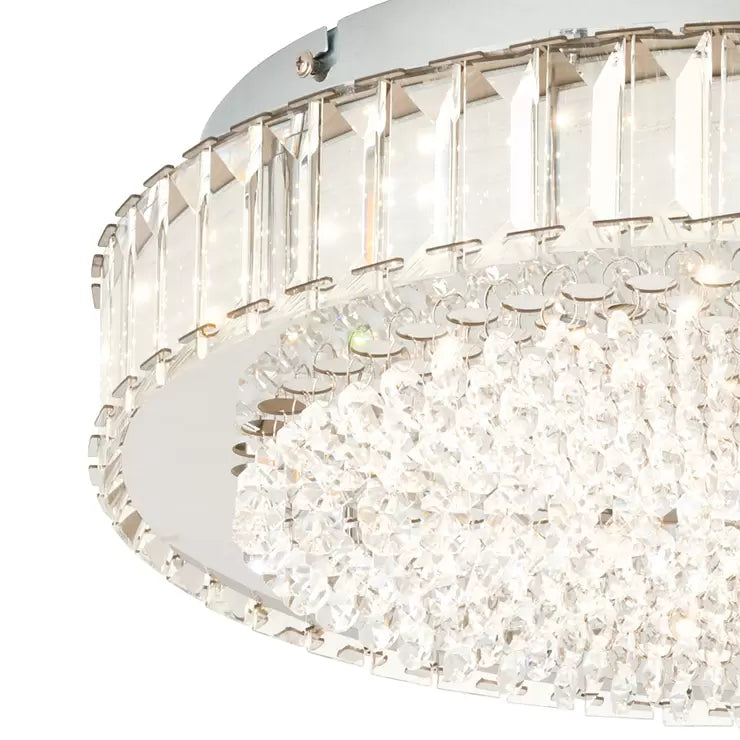 Eglo Balparda Ceiling Light 605mm in Crystal Chrome
