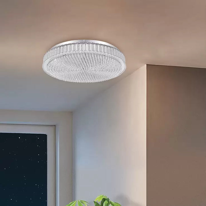 Eglo Balparda Ceiling Light 605mm in Crystal Chrome