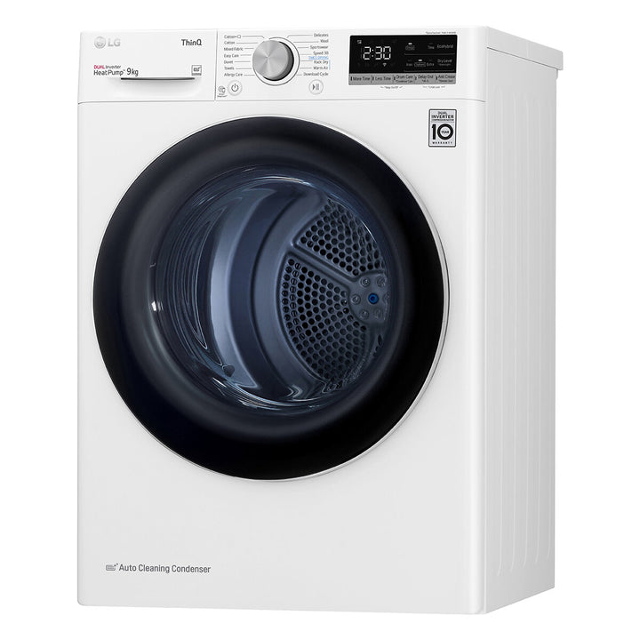 LG FDV709W, 9kg Heat Pump Tumble Dryer, A++ Rated in White