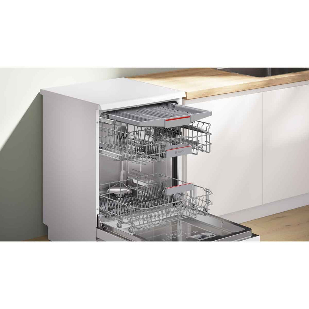 Bosch SMS6ZCW10G Series 6 Freestanding 14 Place Setting Dishwasher, B Rated in White