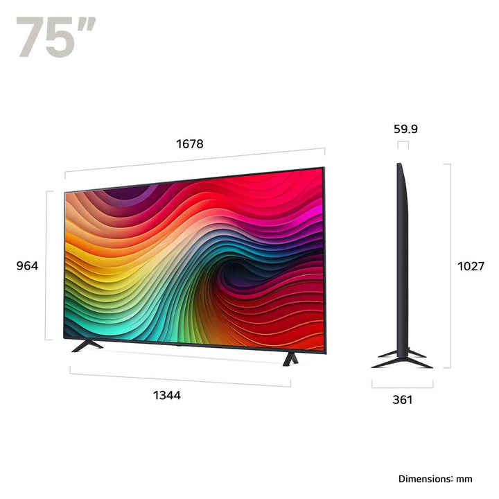 LG 75NANO82T6B 75 Inch NANO 4K Ultra HD Smart TV
