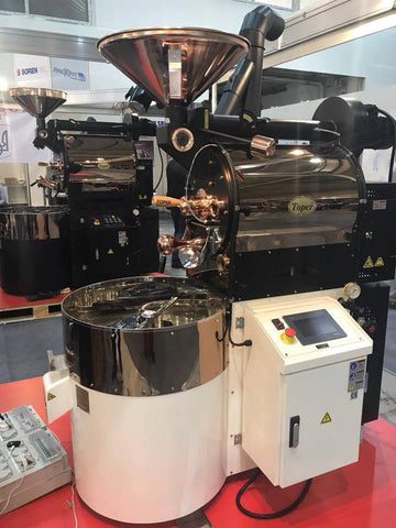 Toper TKMSX 10kg Gas Coffee Roaster – Professional Small Batch Commercial Coffee Roasting Machine with Touch Profile System, Stainless Steel Drum, Chaff Collector & Digital Controls