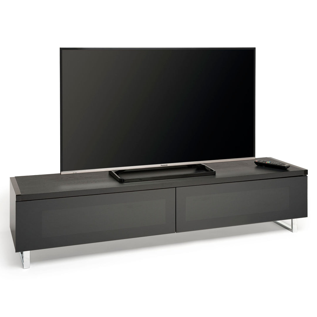 AVF Panorama PM160 TV Stand for TVs up to 80" with Double Sided Top, Walnut/Black