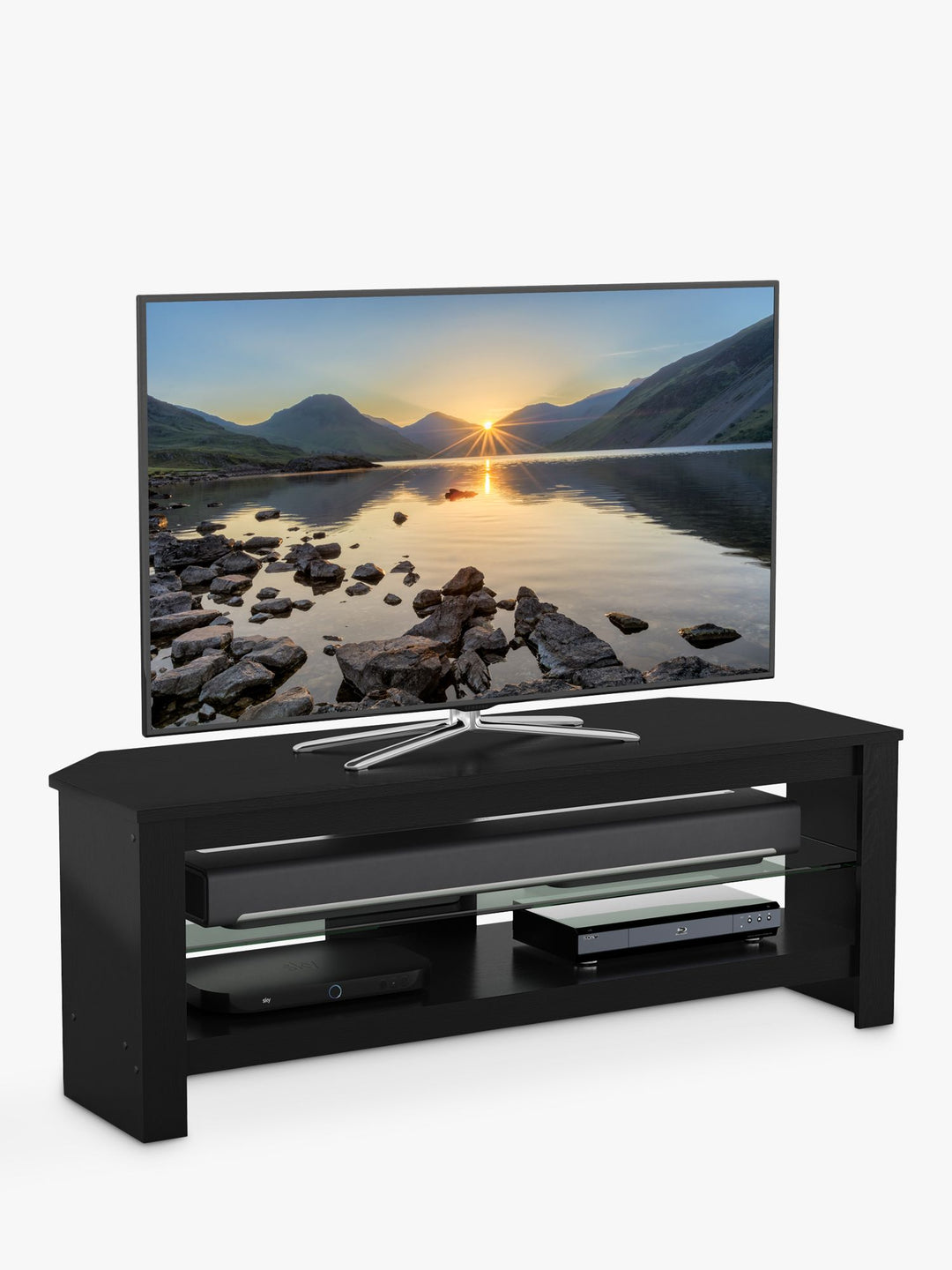 AVF Calibre + TV Stand for TVs up to 55”, Black Oak