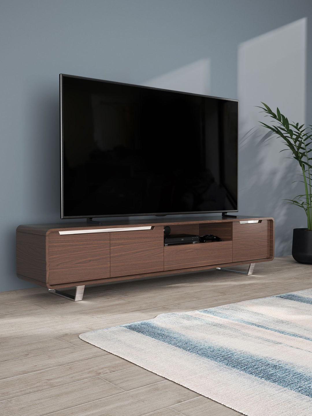 AVF Marquis Flat 2000 TV Stand for TVs up to 95", Walnut