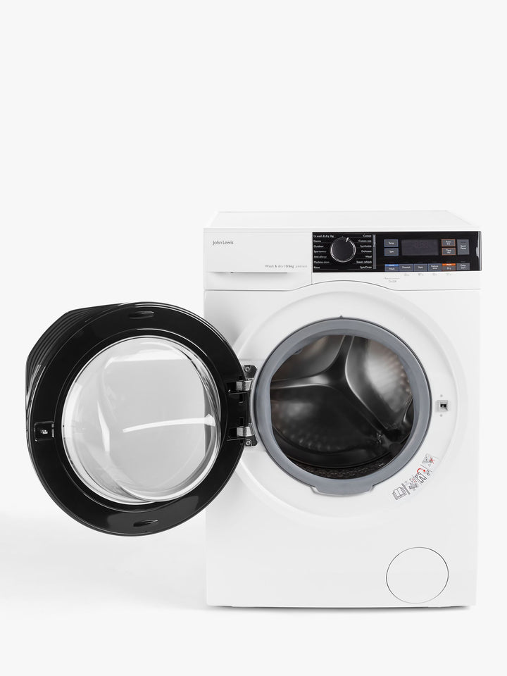 John Lewis JLWD1615 Freestanding Washer Dryer, 10kg/6kg Load, 1600rpm Spin, White