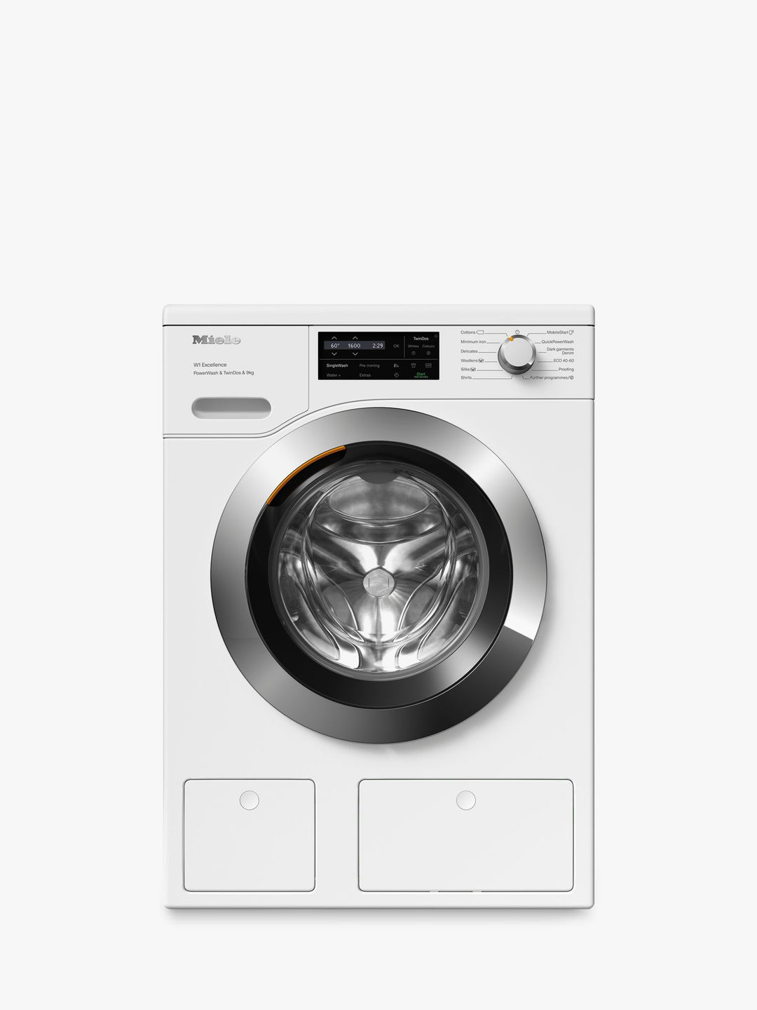 Miele WEI865 Freestanding Washing Machine, 9kg Load, 1600rpm Spin, White