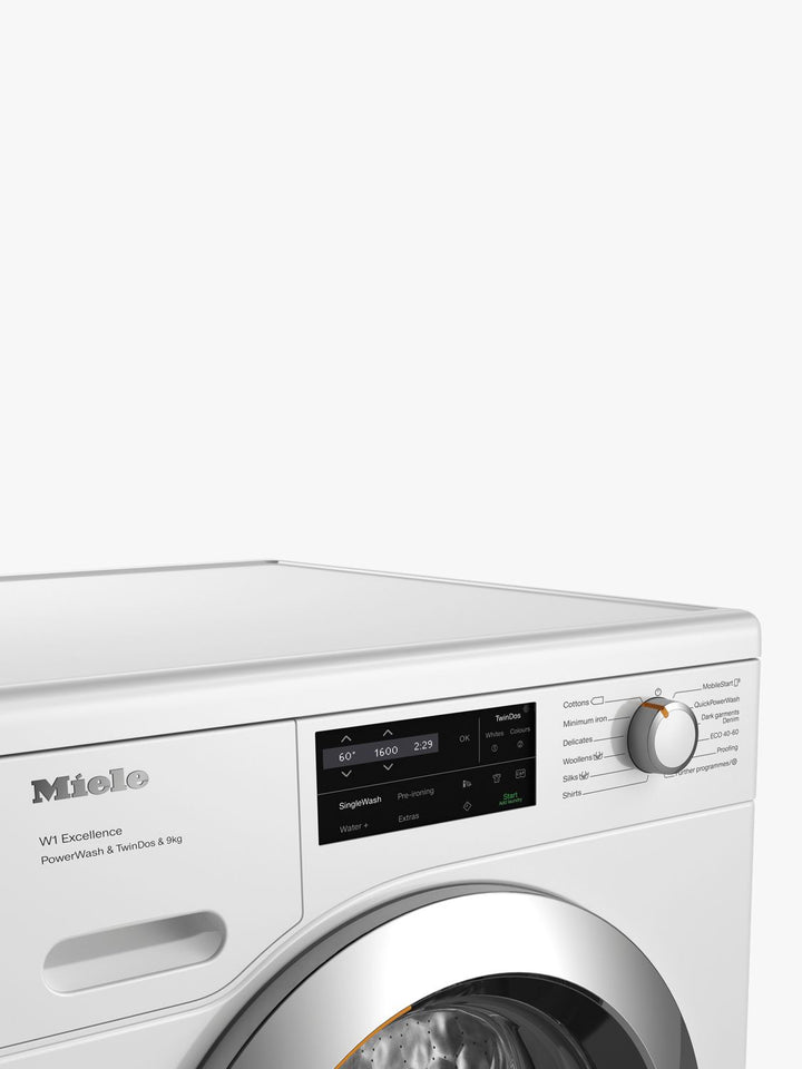 Miele WEI865 Freestanding Washing Machine, 9kg Load, 1600rpm Spin, White