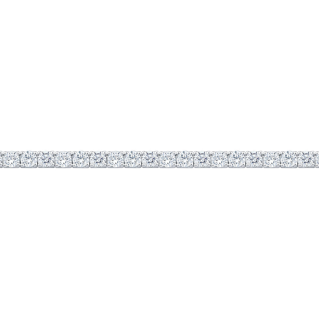 7.00ctw Round Brilliant Cut Diamond Tennis Bracelet, 18ct White Gold