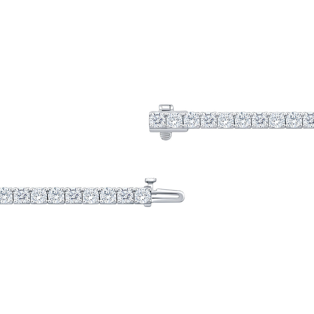 7.00ctw Round Brilliant Cut Diamond Tennis Bracelet, 18ct White Gold