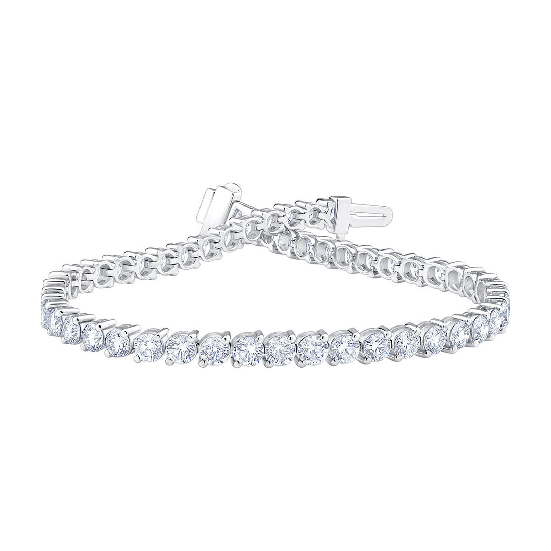 6.00ctw Round Brilliant Cut Diamond Tennis Bracelet, 18ct White Gold