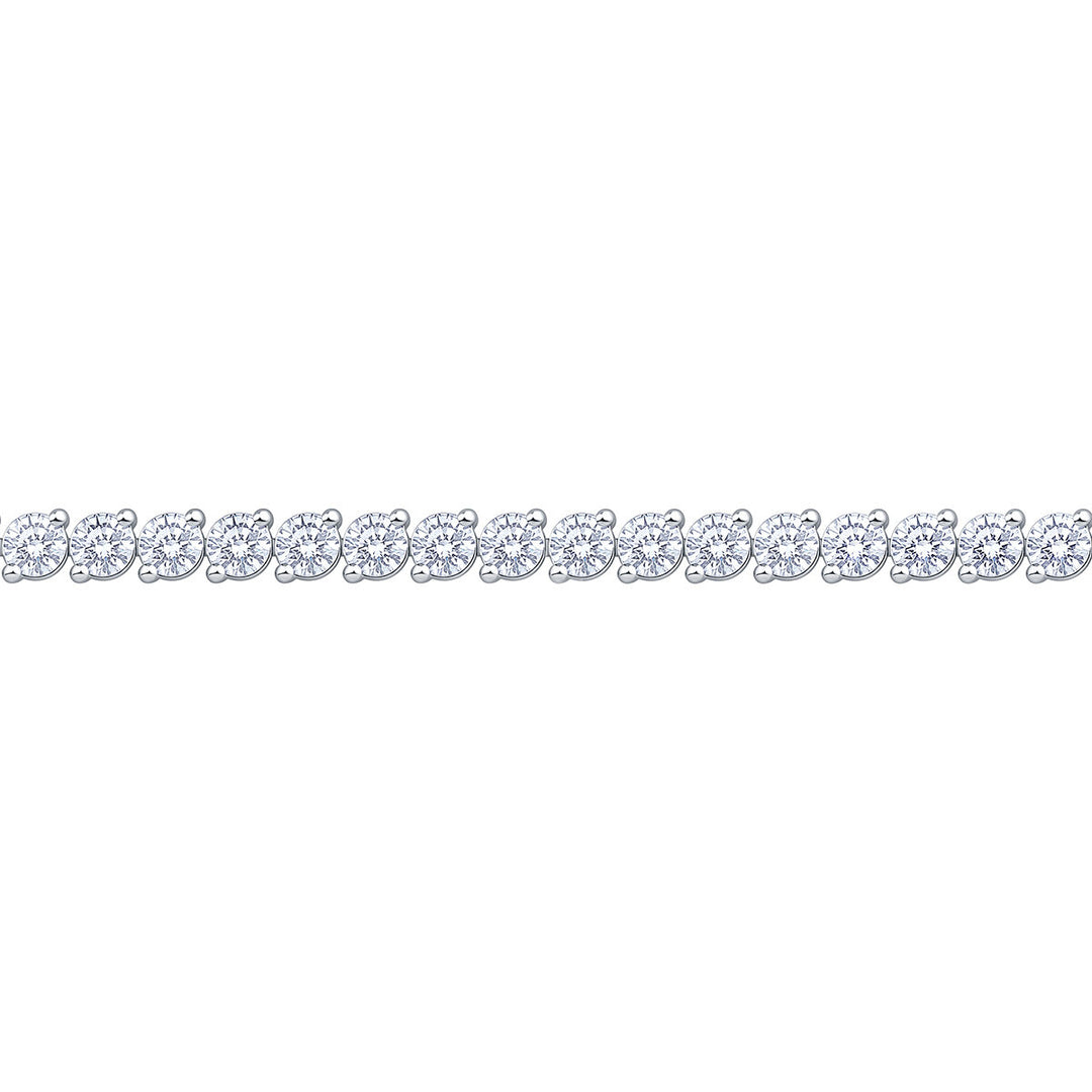 6.00ctw Round Brilliant Cut Diamond Tennis Bracelet, 18ct White Gold