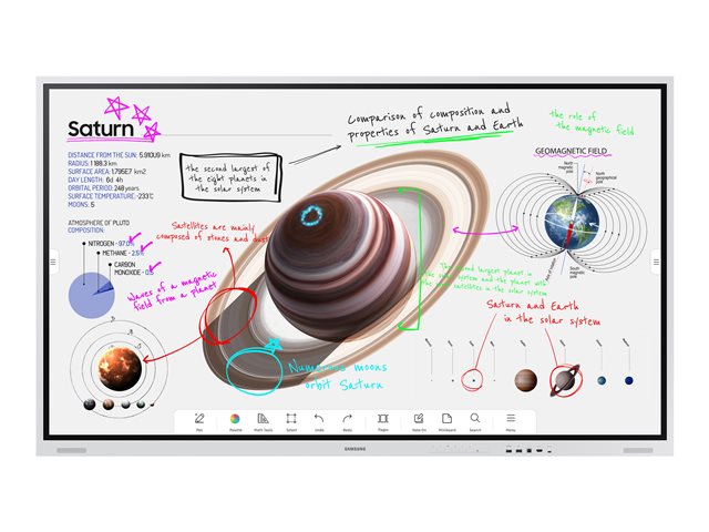 TieDex UK Samsung Flip Pro WM75B WMB Series - 75" LED-backlit LCD display - 4K - for interactive communication