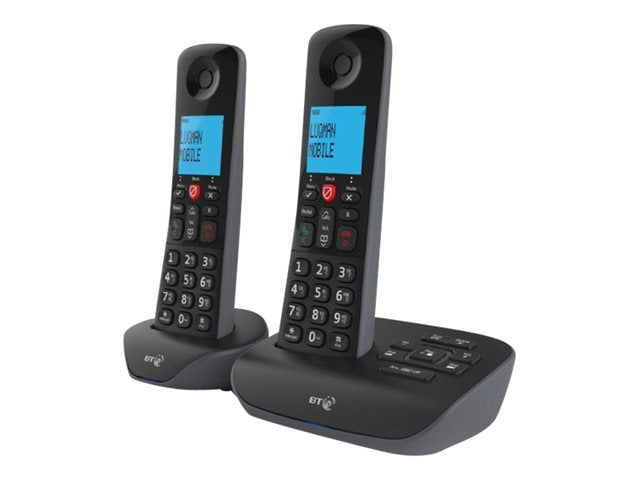 TieDex UK BT Essential Phone Twin - cordless phone - answering system with caller ID + additional handset