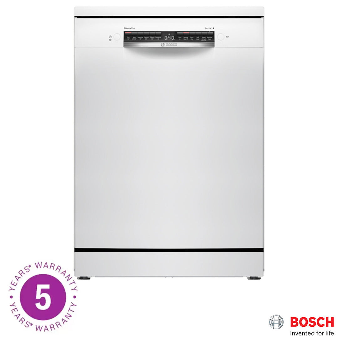 Bosch SMS4EMW06G Series 4 Freestanding 14 Place Setting Dishwasher, B Rated in White